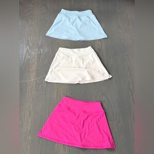 (NEW) Women’s Active Skirt - Pink, Cream & Light Blue 3 Pack